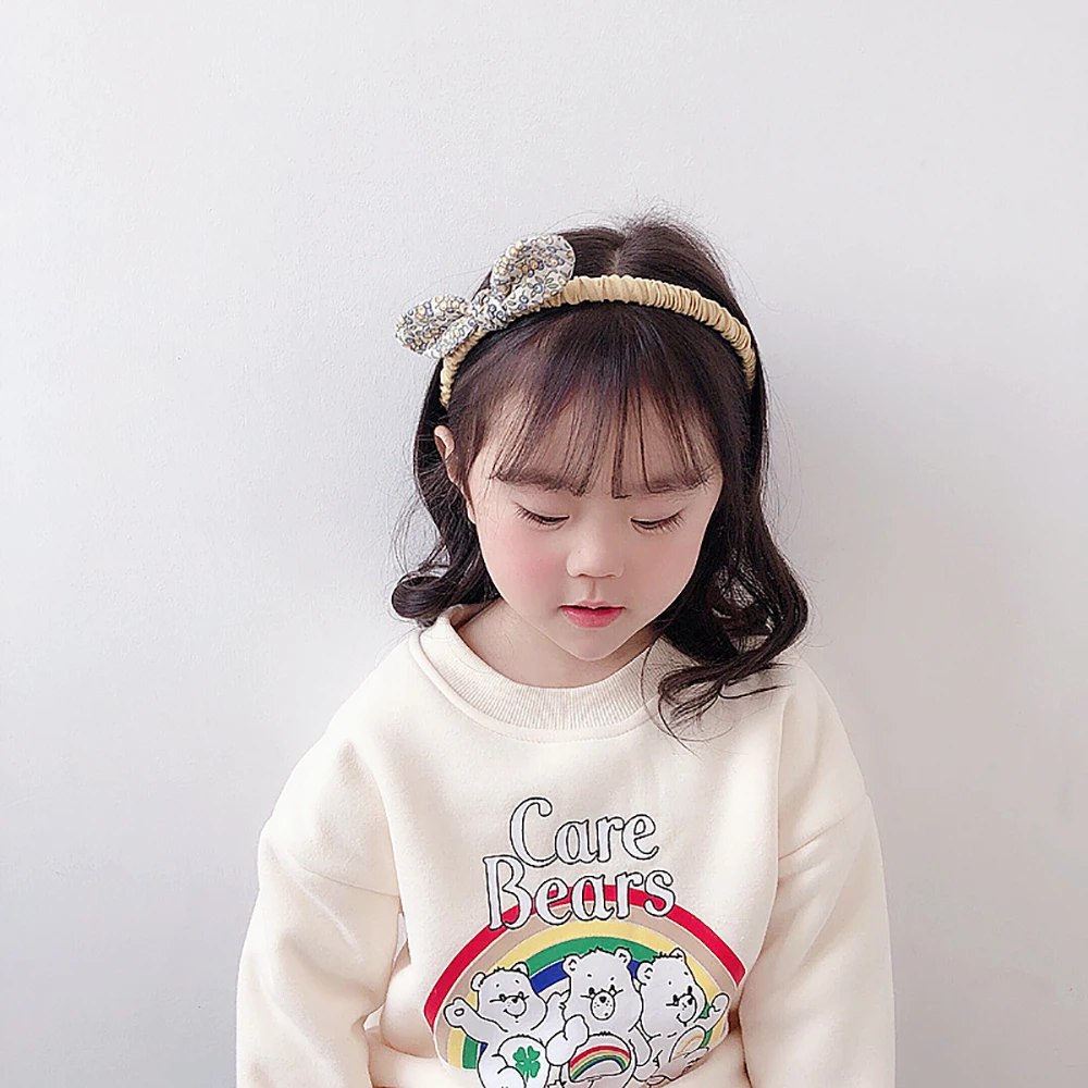 Opaska do włosów z króliczymi uszami w stylu retro, materiałowa, z kokardką, z kwiatowym wzorem, akcesoria do włosów, obręcze do włosów