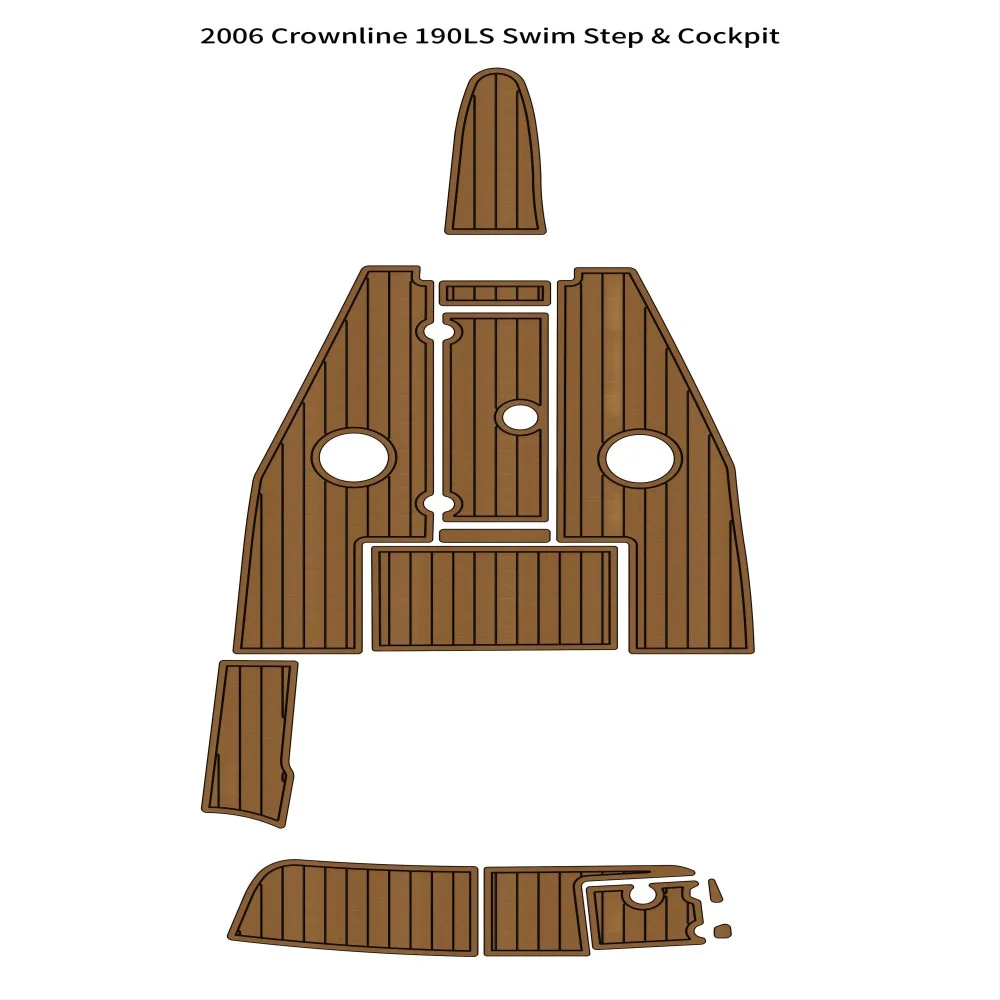 

Swim Platform Cockpit Boat EVA Foam Teak Deck Floor Pad Mat For 2006 Crownline 190LS