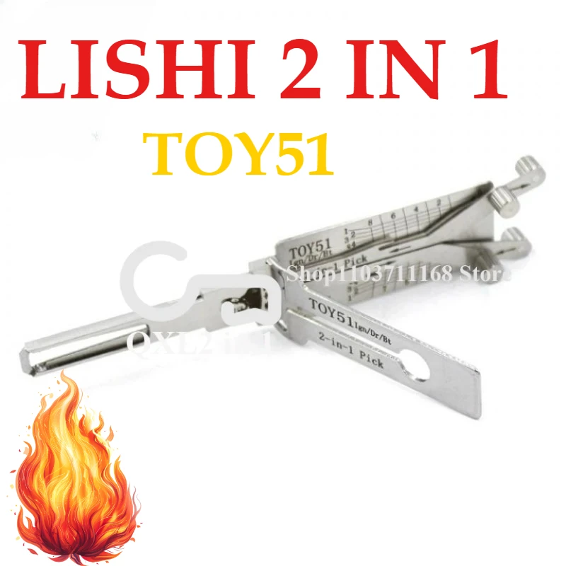 

1PCS Repair Tools Lishi 2-in-1 TOY51/VA8 2in1 Decoder and Pick Is Designed for Toyota Tools Model Locksmith Tools Lock Picking