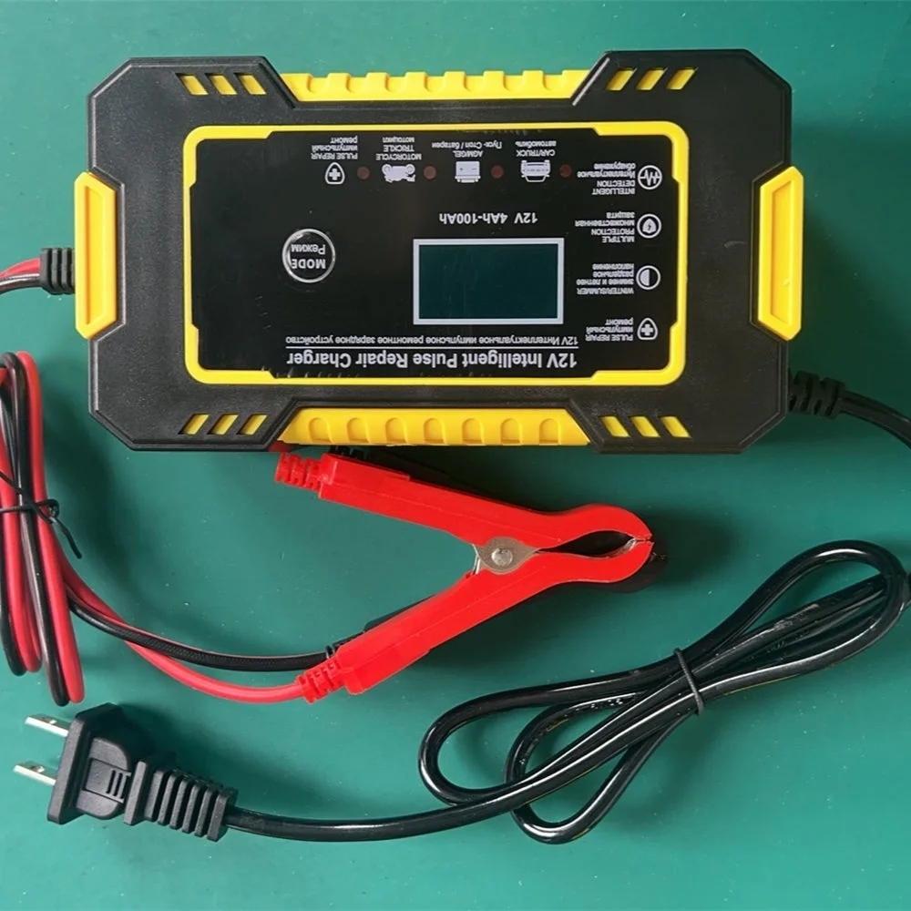 

Автомобильное зарядное устройство 12 В, импульсный ремонт, ЖК-дисплей, умная быстрая зарядка AGM, гелевое свинцово-кислотное зарядное устройство для авто мотоцикла