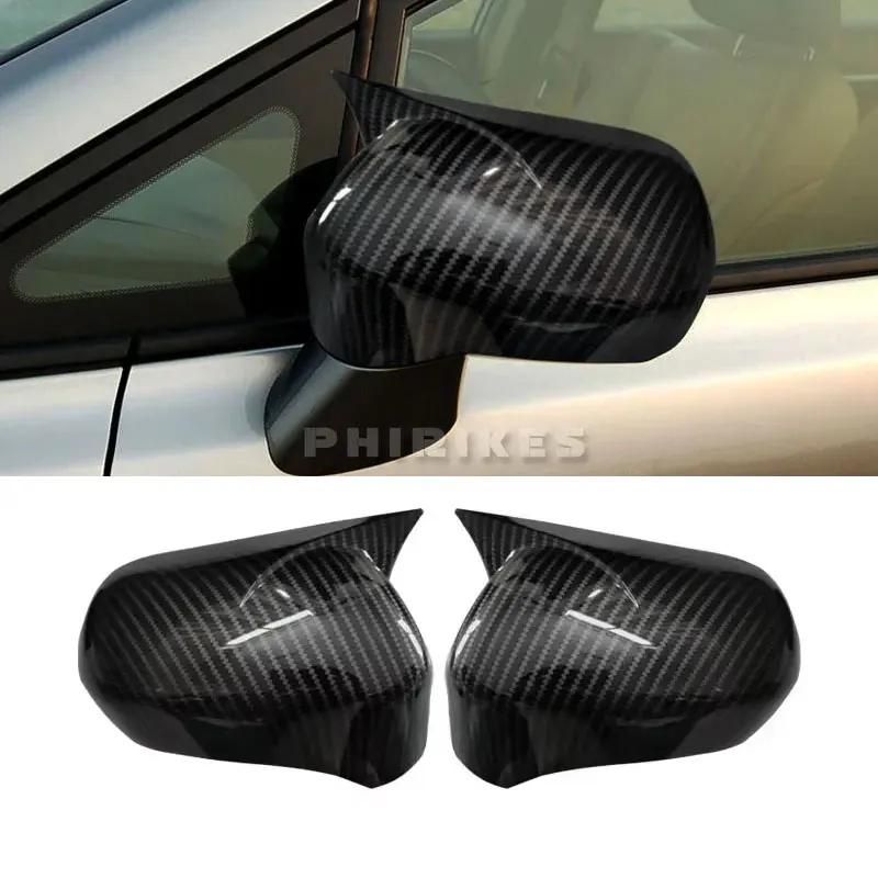Auto Rückspiegel Abdeckung Flügel Kappe Aufkleber Für Honda Civic 8th 2005-2011 Tür Rückansicht Fall Trim Carbon faser Look Schwarz