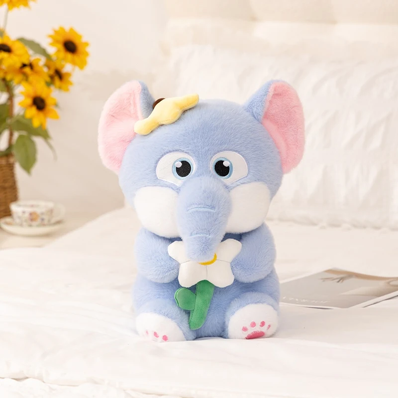 25/35 سنتيمتر Kawaii الفيل عقد زهرة ألعاب من نسيج مخملي Homdecor محشوة دمى لينة دمى على شكل حيوانات هدية للبنين بنات رفيق النوم #5