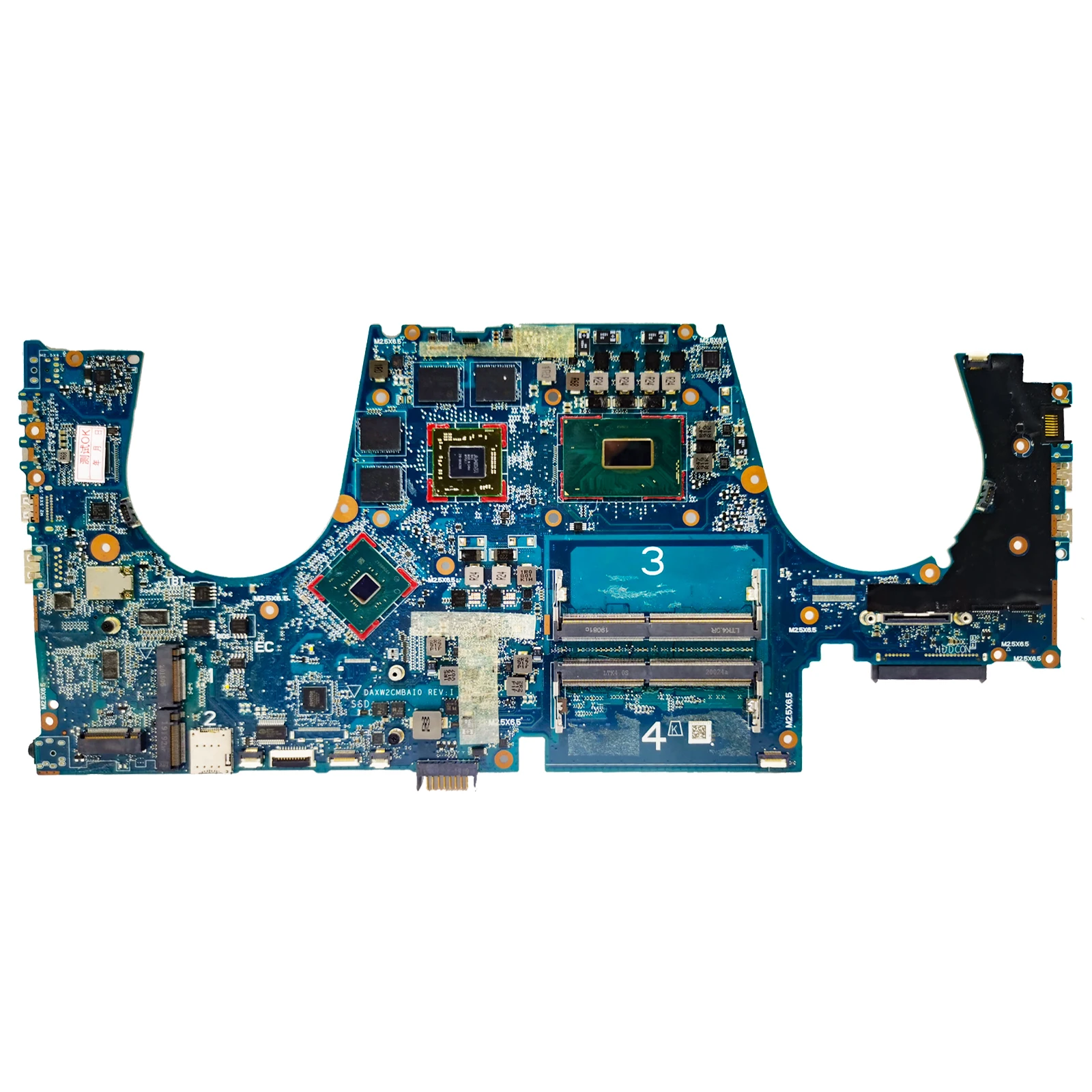 Notebook Mainboard For HP ZBOOK 15 G5 Laptop Motherboard DAXW2CMBAI0 DAXW2CMBAF0 motherboard CPU I7-8750H I7-8850H V4G Test OK