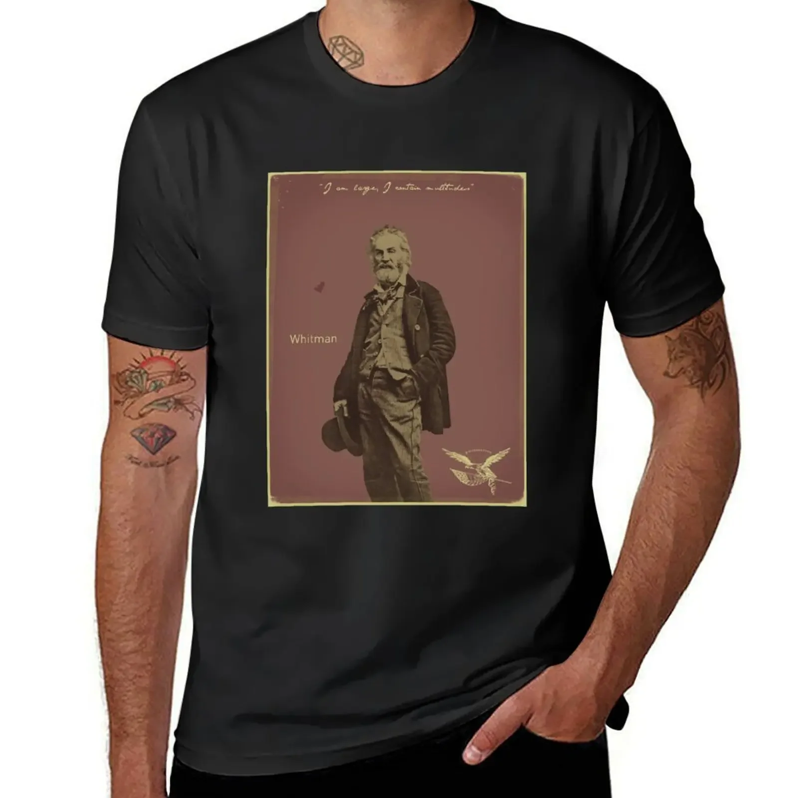 Walt Whitman T-Shirt baggy shirts Aesthetic clothing T-shirt men