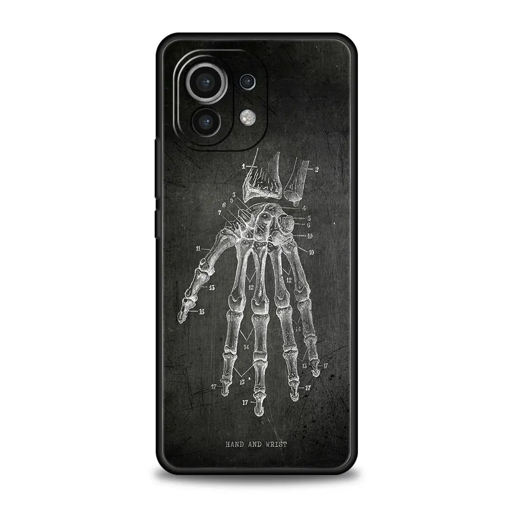 Chalkboard Anatomy Phone Case For Xiaomi 14 13T 12T Pro 12 13 11 Ultra Mi Note 10 Lite 10T 5G 11X Pro 11T 11i 9T Soft Cover