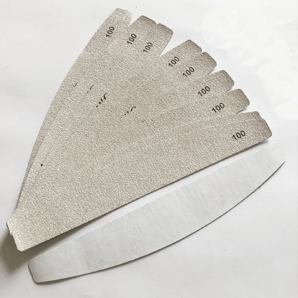 10 pcs removalble pads durable nail file  replacement  high quality sandpaper pads halfmoon shape nail file