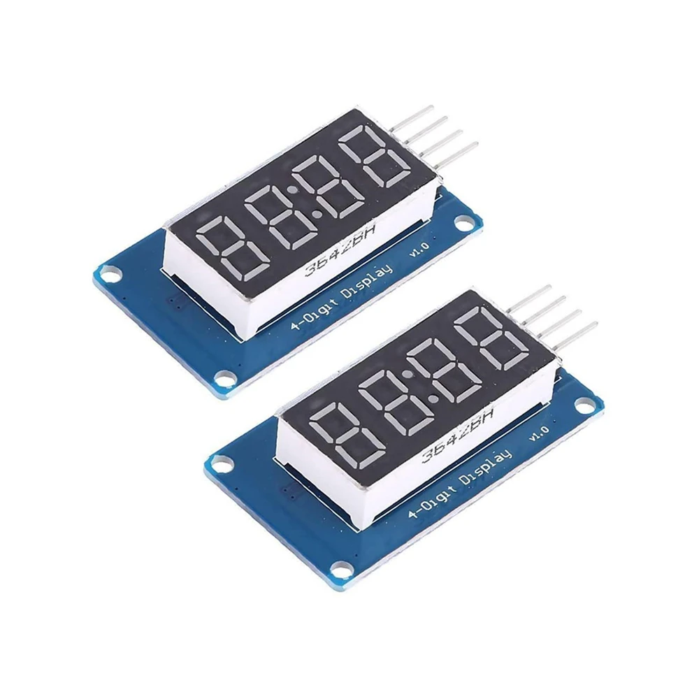 Tm1637 módulo de exibição led para arduino 7 segmento 4 bits 0.36 Polegada relógio vermelho ânodo digital tubo quatro série driver placa pacote