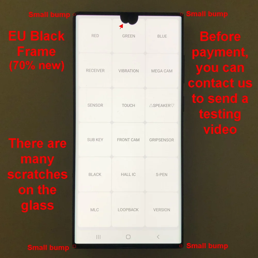 120 Hz Super AMOLED For Samsung Galaxy S22 Ultra LCD S908 S908B S908E Screen Display Touch Screen Digitizer With defects screen