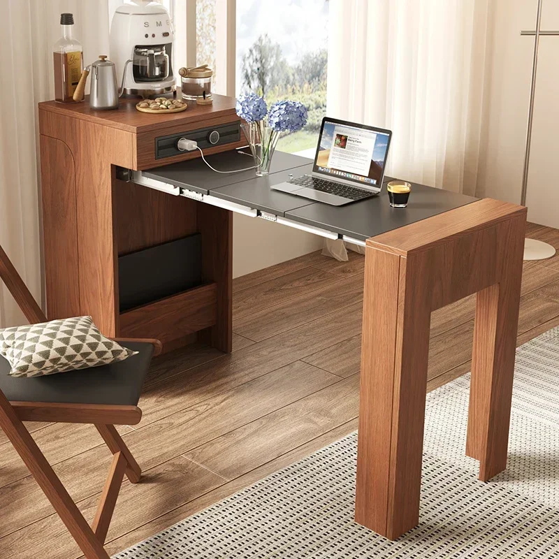 

Folding Dinning Table Small Household Ultra-narrow Square Table Solid Wood Feet Children Simple Small Table