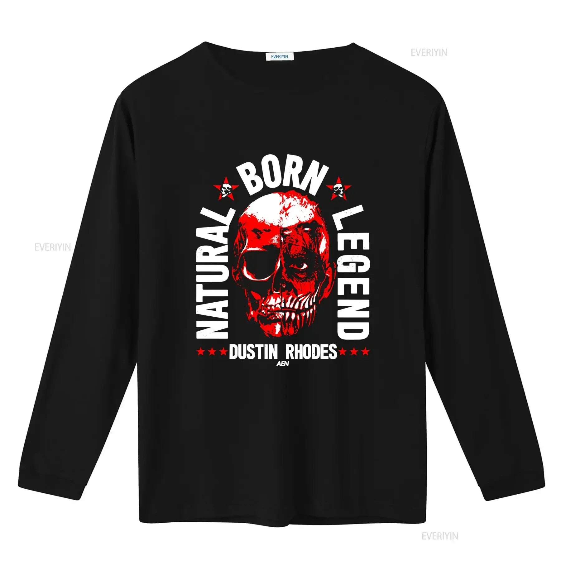 DUSTIN RHODES NBL AEW Official T Shirt Natural Born Legend Skull  vintage Washed Slightly Soft Breathable graphic Stretched