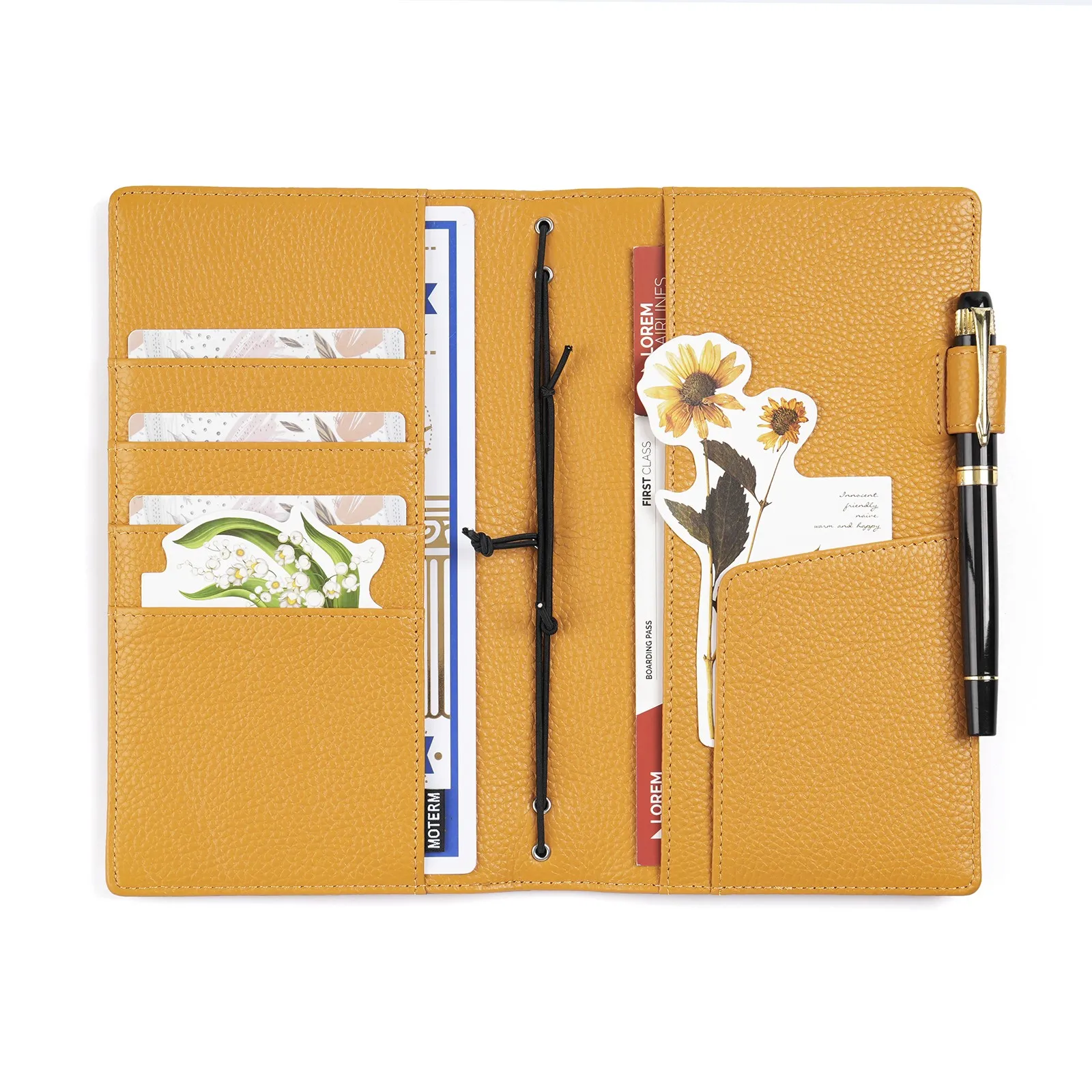Moterm Traveler Notebook Refillable Planner Cover - Organizer ze skóry naturalnej w standardowym rozmiarze, dziennik podróżny Elite — zdjęcie produktu 4