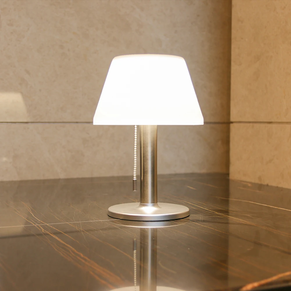 Imagem -02 - Solar Recarregável sem Fio Table Lamp Branco Night Light Exterior Moderno Casa Garden Decor Hotel Restaurante Bar