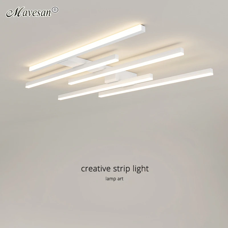 

Led Ceiling Chandelier Line Art Decor for Living Room Foyer Bedroom Dining Table Lamp Minimalist Home Fixture Indoor Lighting