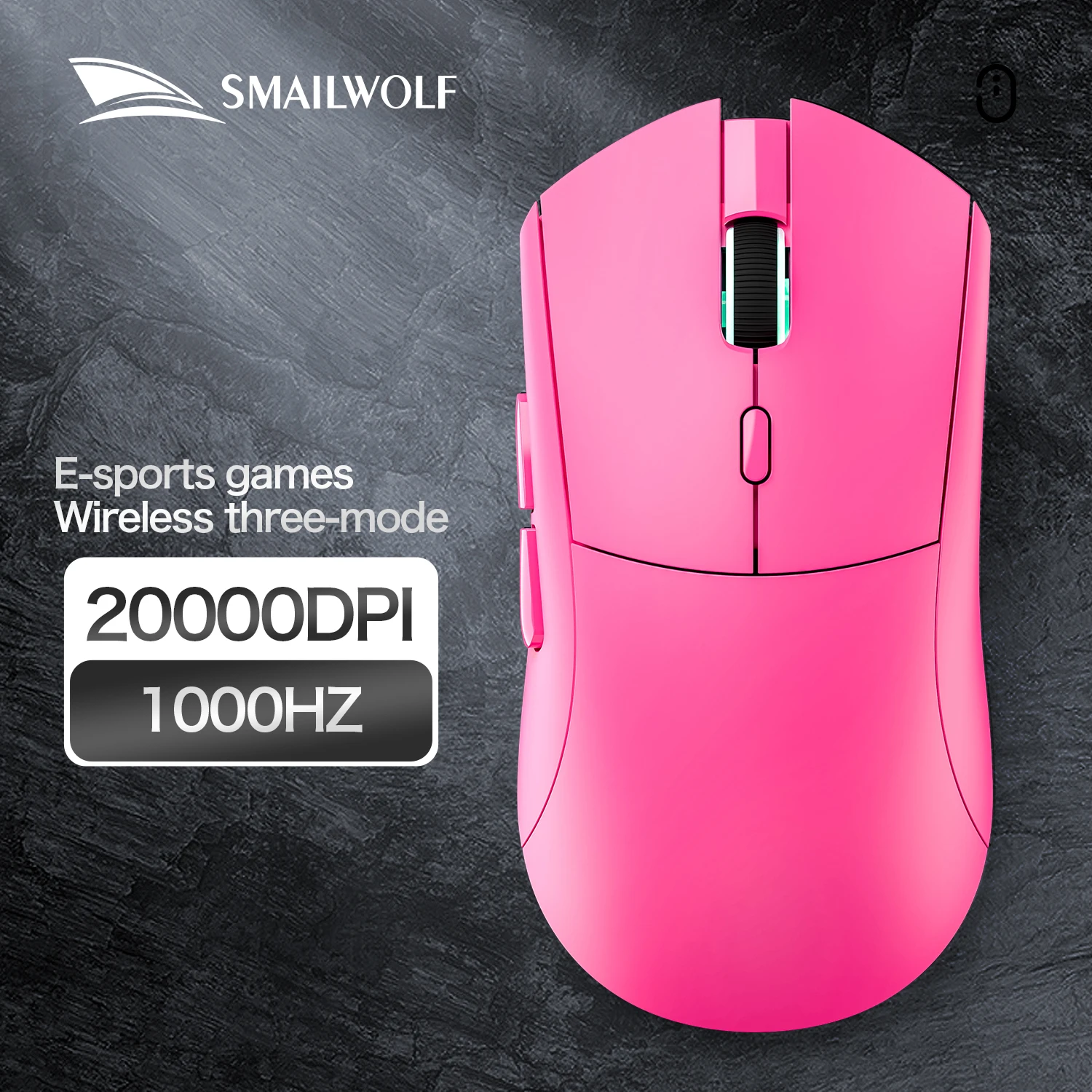 SMAILWOLF RS7 Bluetooth Wireless Mouse Three-Mode Gaming Notebook Desktop Computer Gaming PAW3311 Suitable for Big Hands image 5
