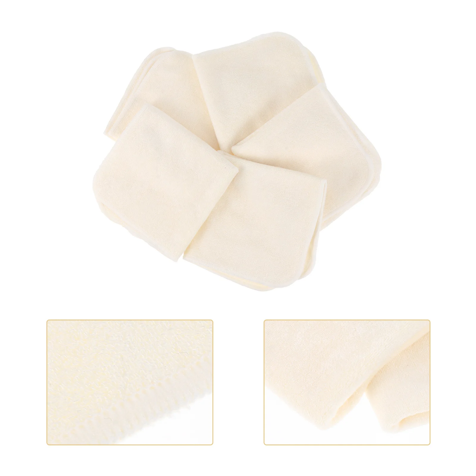 

5Pcs Baby Saliva Towel Washable Bamboo Fiber Face Handkerchief for Infant Toddler Drool Wipes Saliva Wipes