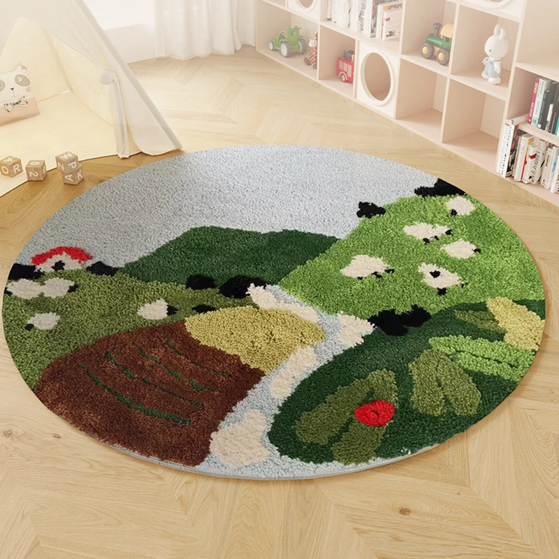 tapis-de-chambre-a-coucher-rond-en-touffetage-de-plantes-tapis-de-chambre-d'enfants-de-ferme-de-dessin-anime-tapis-de-jeu-paillasson-de-sol-antiderapant-decoration-esthetique-de-maison