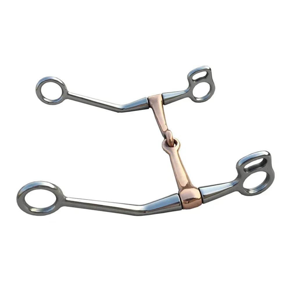 High-quality Mouth Horse Tack Horse Bit 13cm 1pc 322g Stainless Steel Horse Bit Full Cheek Snaffle Bit Copper Mouth Horse Tack