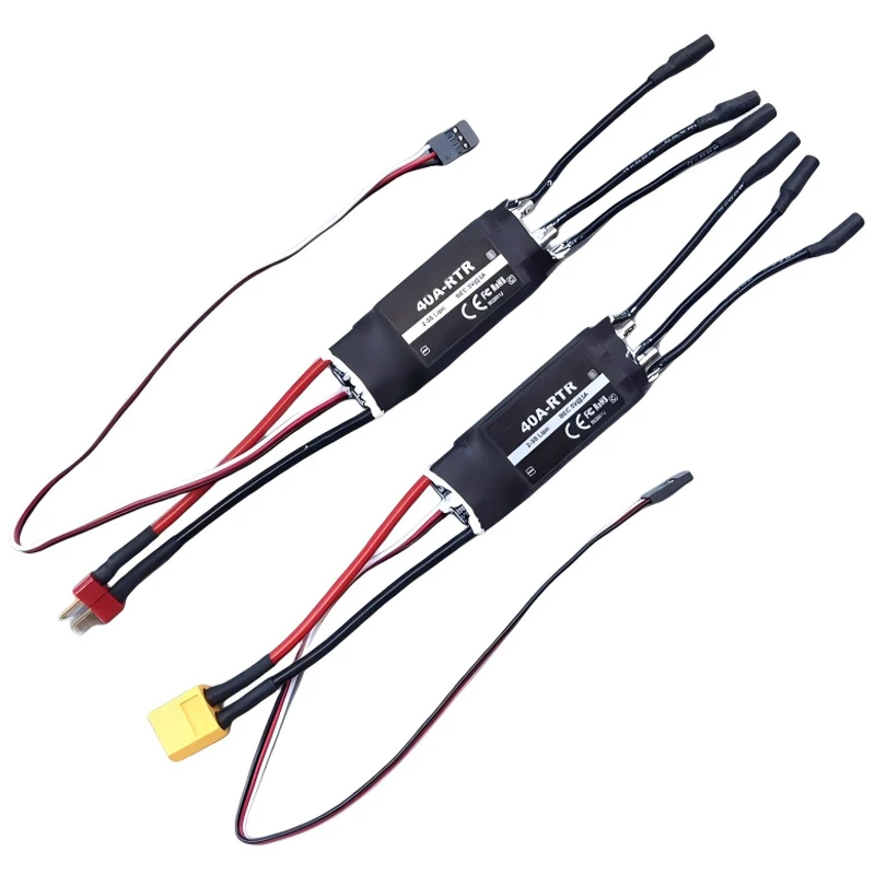 

Электронный регулятор скорости 40А с водяным охлаждением, двунаправленный, водонепроницаемый, 2S-3S LiPo 7.4V-11.1V для радиоуправляемых лодок и моторов с маховиком