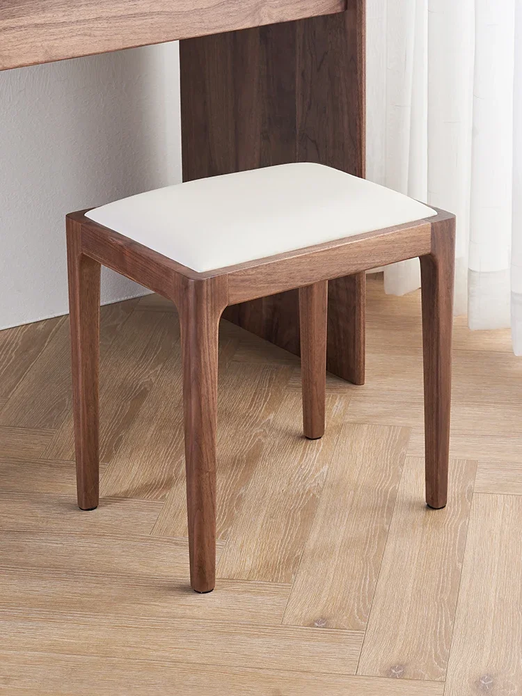 

North American black walnut dressing stool, solid wood dressing stool