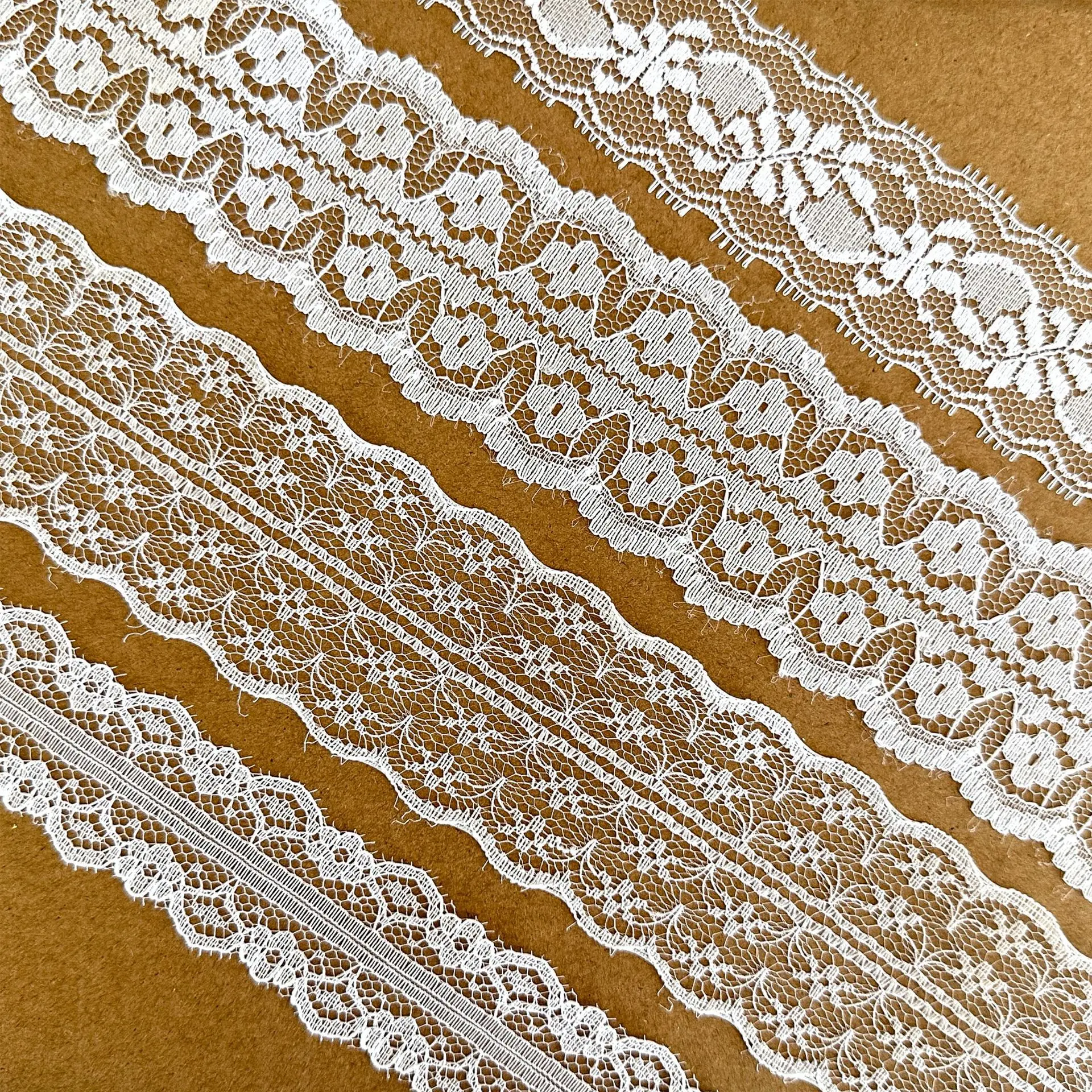 100 Yards Spitzenbänder, Kleidung, Hüte, Nähzubehör, Geschenk, Dekoration, DIY-Bastelarbeiten, Bekleidungszubehör, Gurtband, weißes Spitzenband – Detail 2