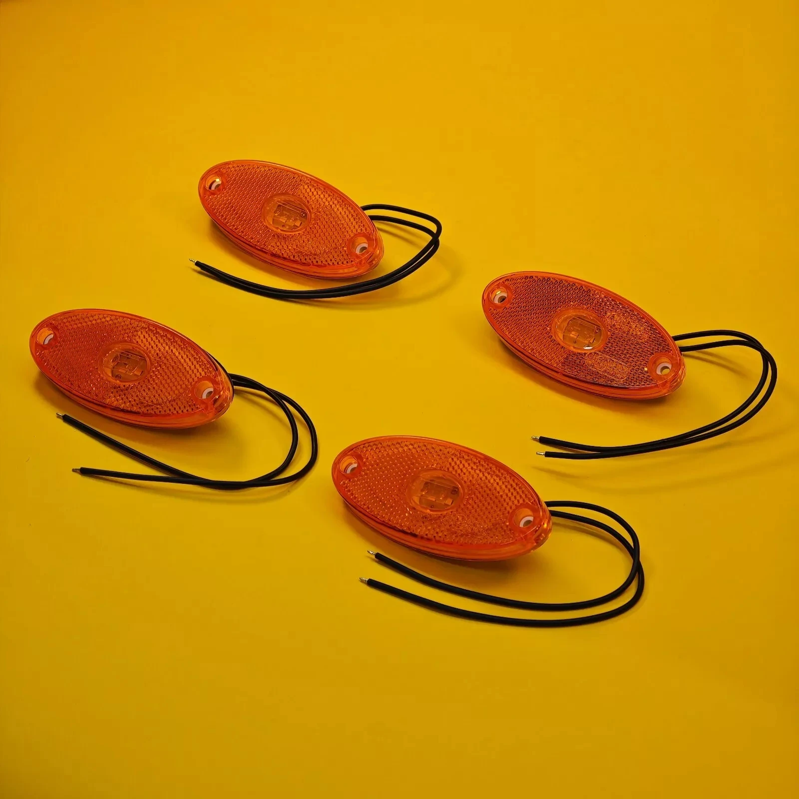 4x Led Side Marker Lights for Trailer Trucks Caravan Side Clearance Marker Light Lamp Led Lorry Marker Light Oval Amber
