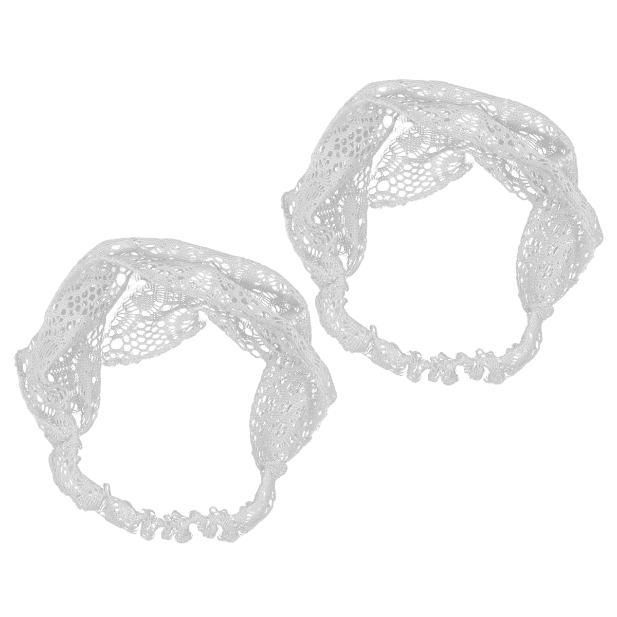 

2 Pcs Lace Headband Elegant Hair Accessories for Women Soft Bands Wide Scarf Women's