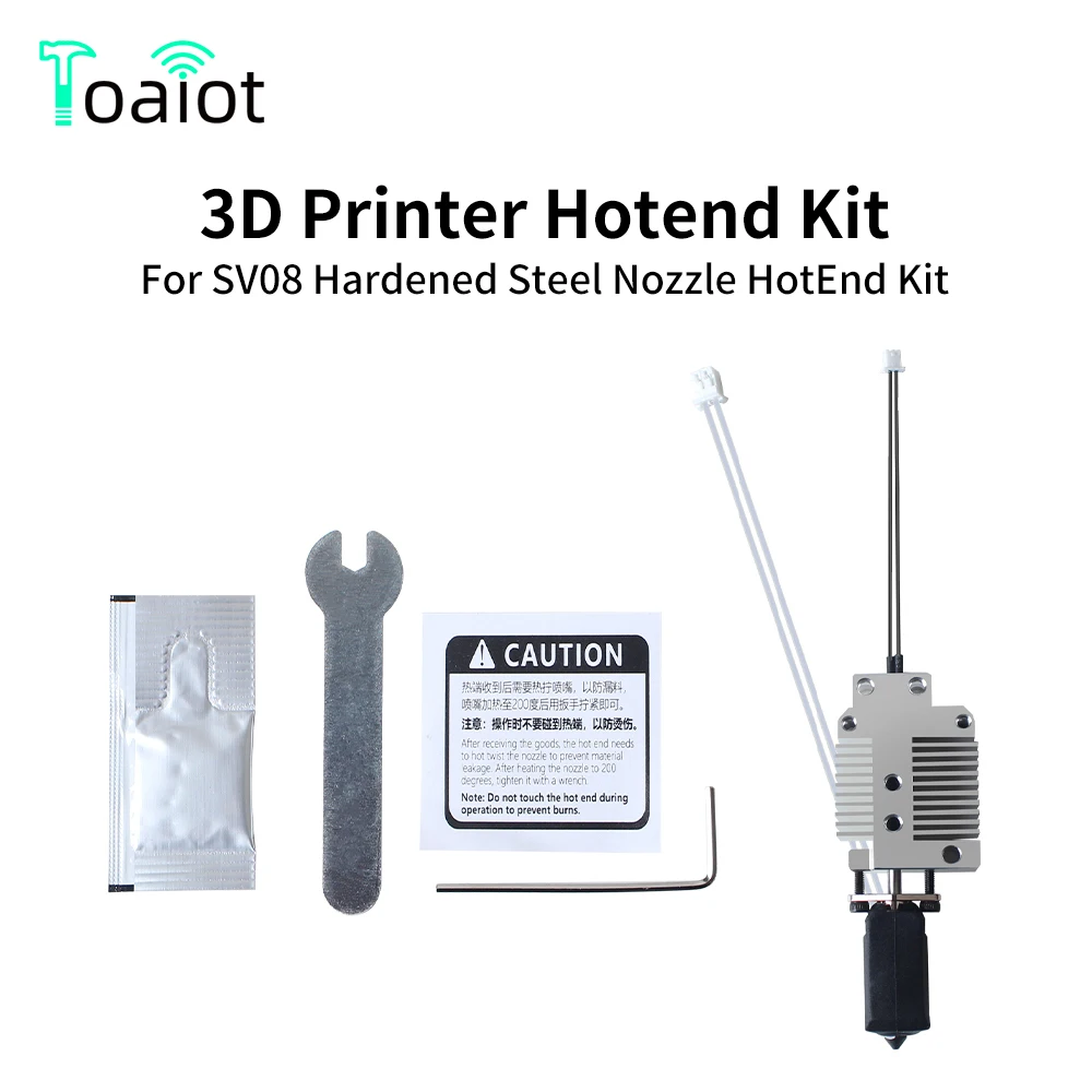 

Для SV08 Модернизированная высокая температура Hotend с насадкой из закаленной стали 0,4 мм поддерживает быструю печатью для 3D-принтера SV08