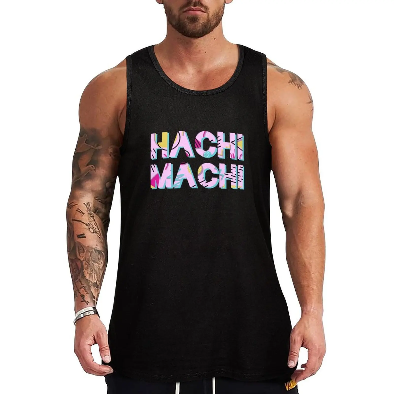 

Hachi Machi Tank Top muscle t-shirt gym clothing men Japanese t-shirt