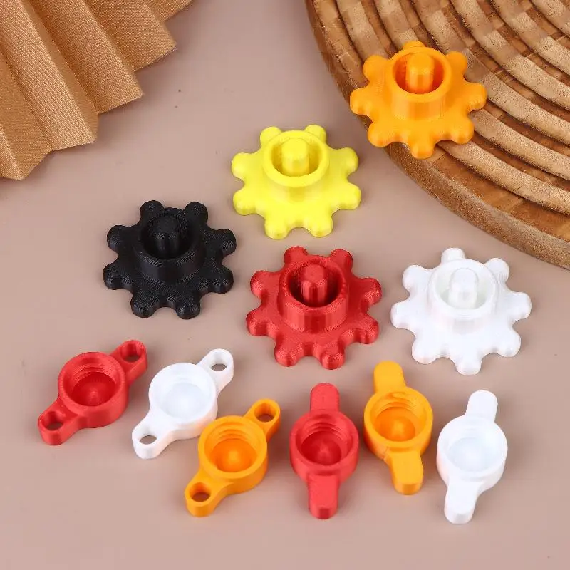 10PCS Orange Glass Glue Caps - Durable Plastic Sealing Caps For Standard Glue Bottles, Portable Decoration Tools