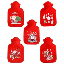 Christmas Hot Water Bottle Hot Water Pouch With Soft Plush Red Warm Water Sacks For Menstrual Cramps Neck & Shoulder