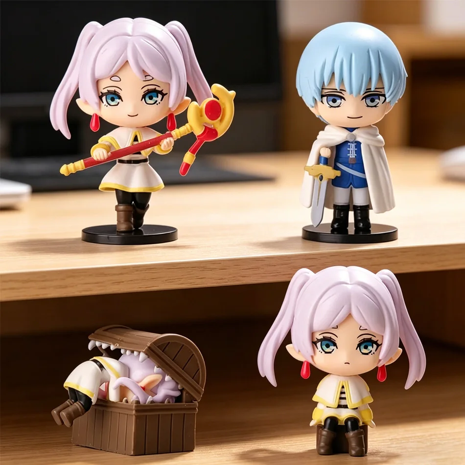 4pcs/Set Anime Frieren:Beyond Journey's End Anime Figures Frieren Himmel Action Figure Cartoon Ornaments Toy Fans Gift