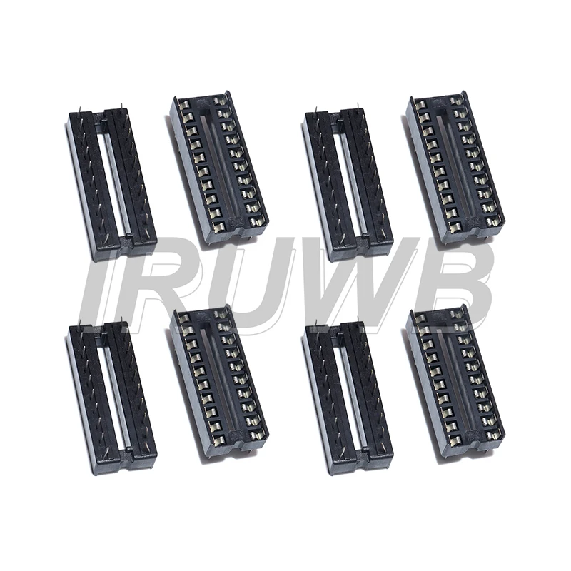 10PCS IC Seat DIP IC Socket Adaptor Solder 6pin 8pin 14pin 16pin 18pin 20pin 24pin 28pin DIY Sockets