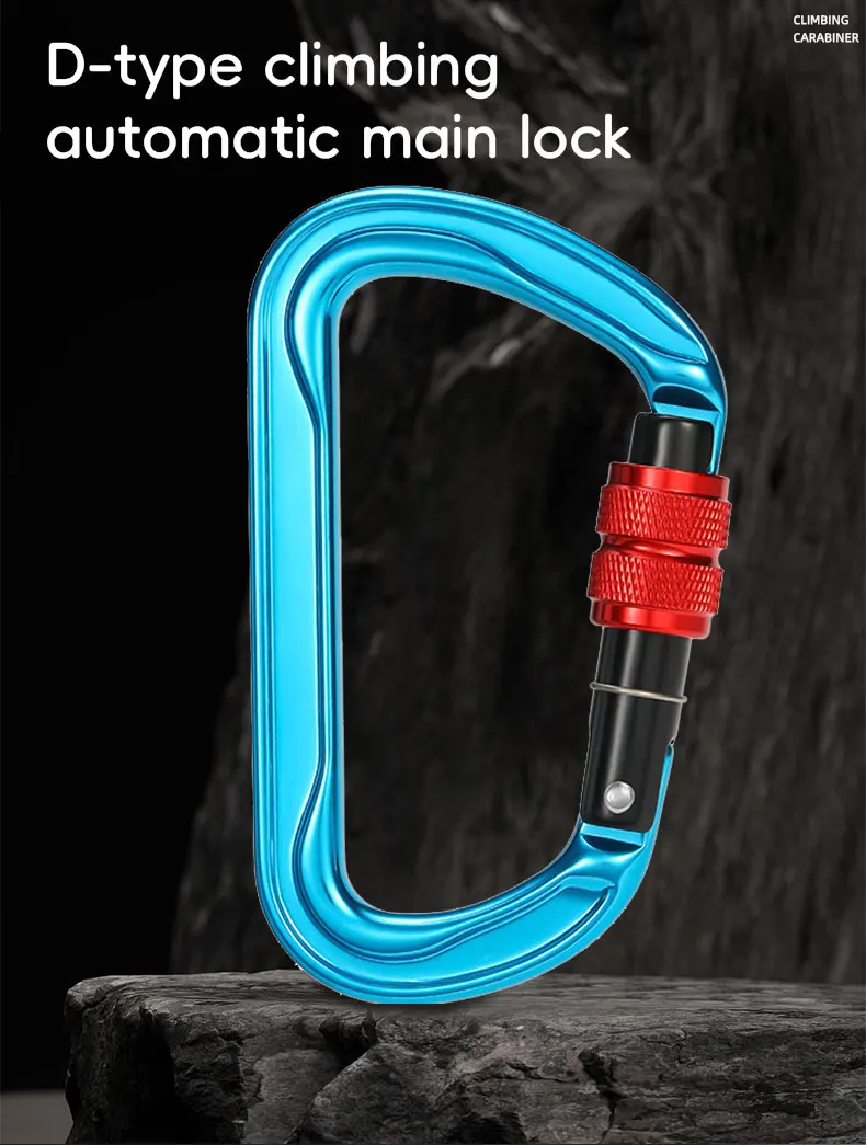 CLIWIZ Marke 30kN Outdoor Professioneller Karabiner 7075 Luftfahrt-Aluminium Sicherheits-Automatikverschluss B Mit CE/UIAA-Zertifikaten – Detail 1
