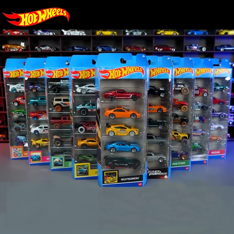 Genuine Hot Wheels Car Boys Toys 1/64 Diecast Let's Race Batman Bone Shaker Mud Studs Night Burnerz HW Flames Nissan City Gift