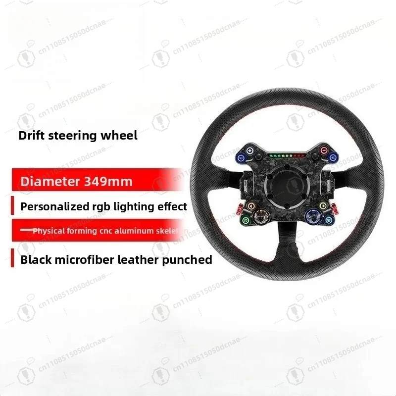 Racing Steering Wheel Round Leather Red Ring for Sim Drift Rally GT 330R 350W 330T 310G
