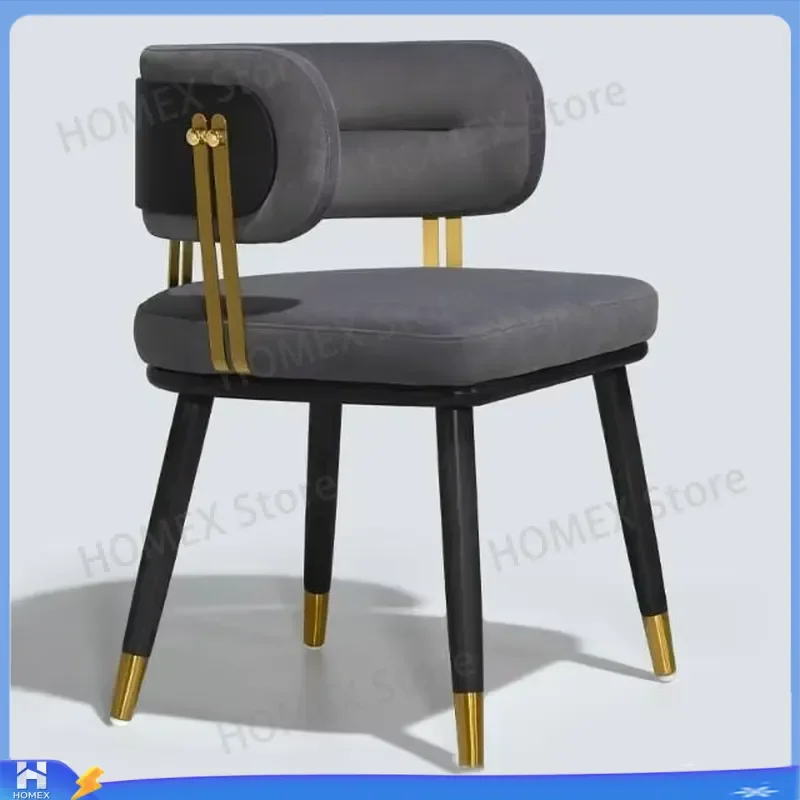 Modern Velvet Dining Chairs Gold Trim Sturdy Wooden Legs Durable Upholstered Seat Stylish Home Apartment Kitchen Furniture