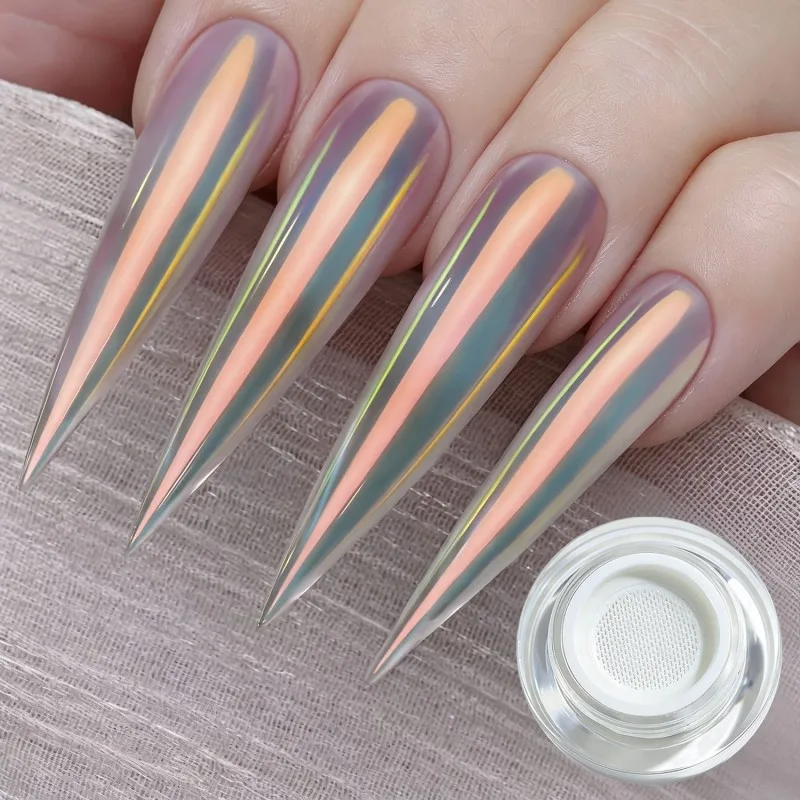 Air Cushion Aurora Chrome Nail Powder Color‑Shift Pearl Pigment Glitter Dust for DIY Manicure Nail Art Decoration Supplies