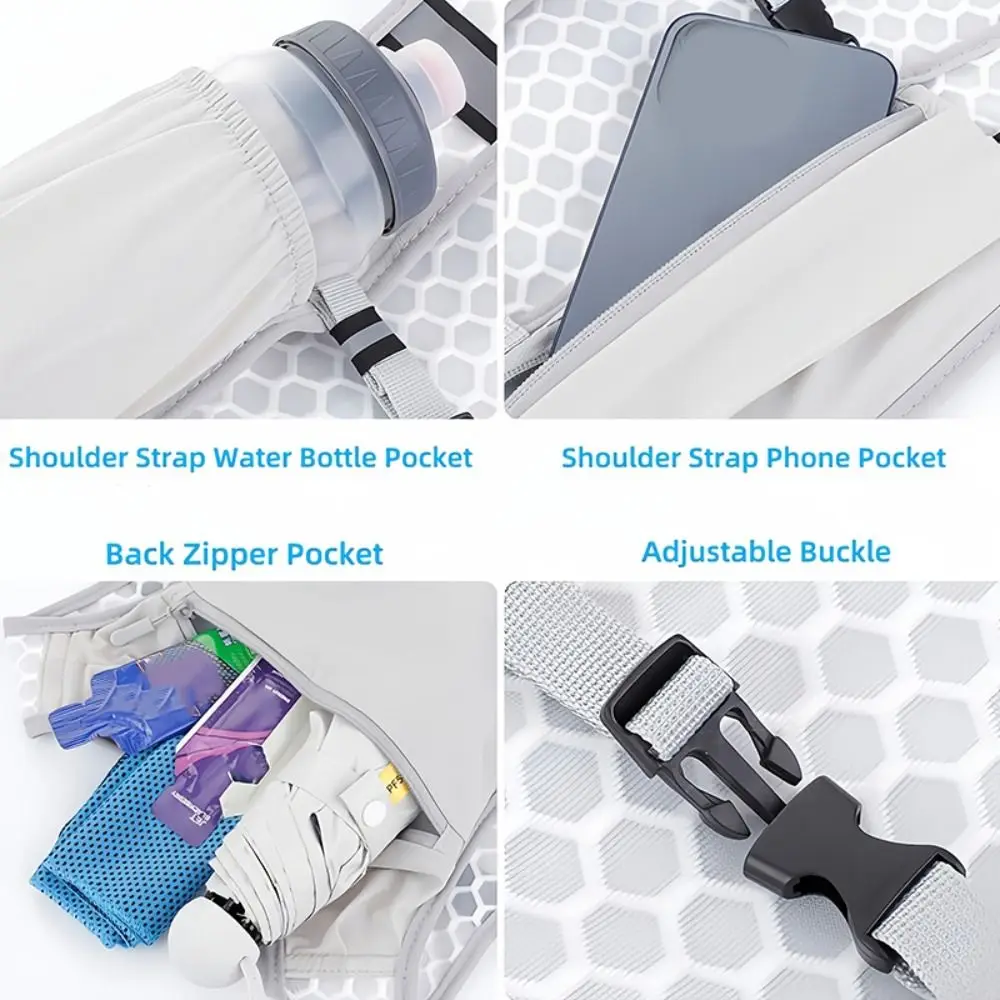 Waterproof Reflective Running Vest Pack Adjustable Breathable Running Hydration Vest Bag Convenient Multifunctional