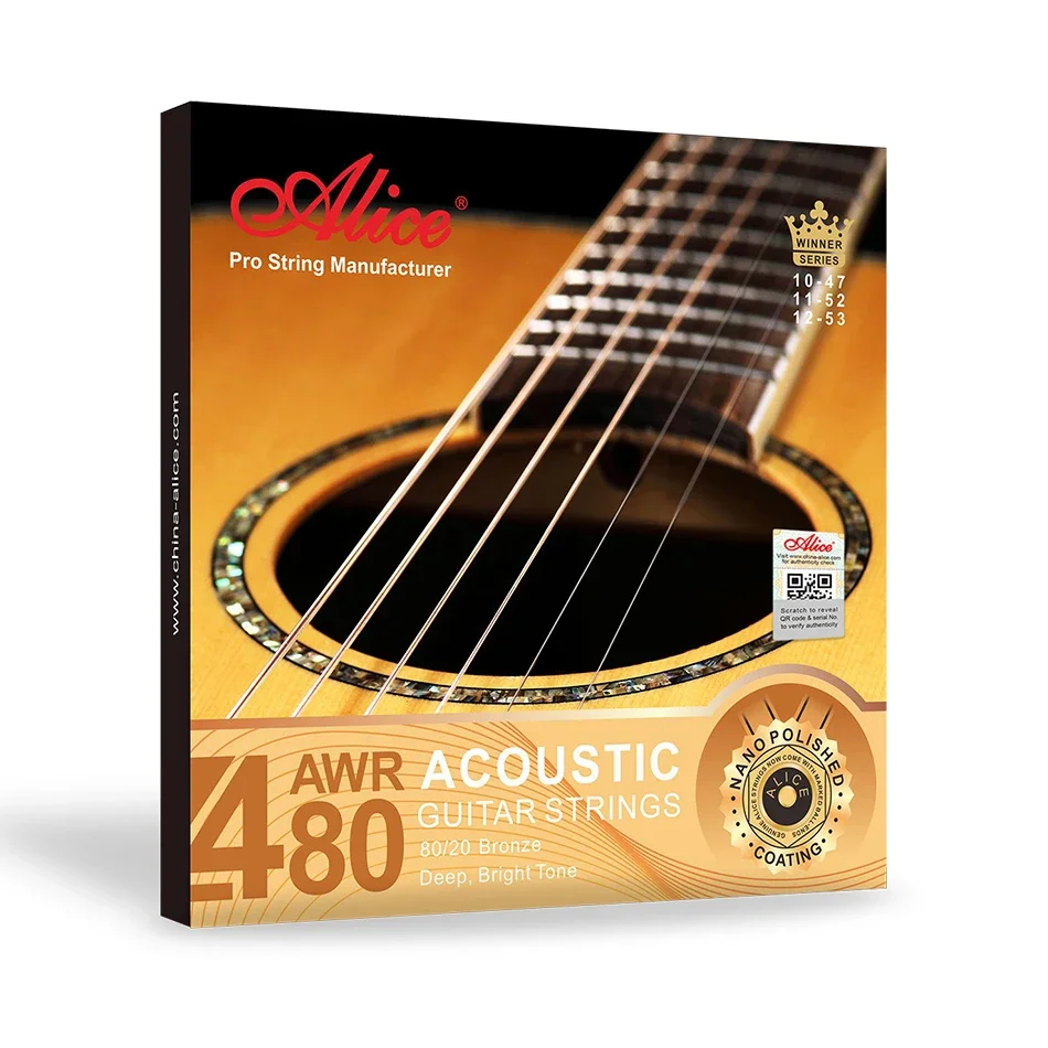 

AWR480 AWR486 Muti-Layer Electric Guitar String Nano Coating Anti-Rust Acoustic Guitar Strings 1st-6th