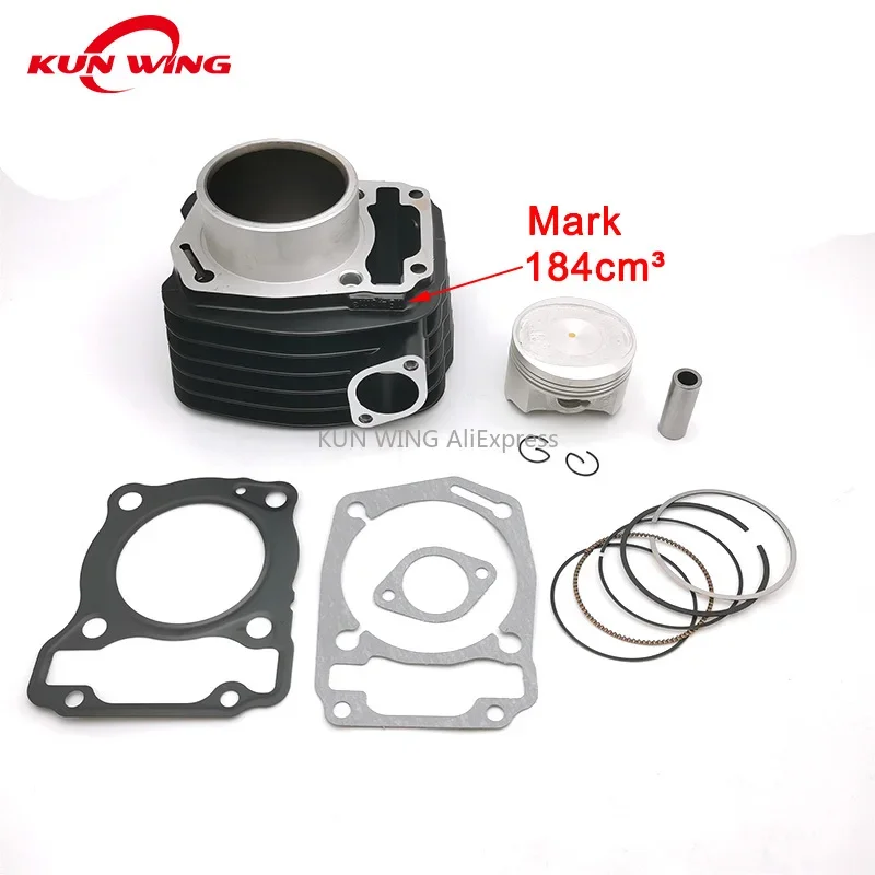 61mm Bore Cylinder Piston Kit for Honda CBF190 CBF190TR CB190R CB190X CB 190X 190R WH175 SDH175-6-7-10-11 Motorcycle