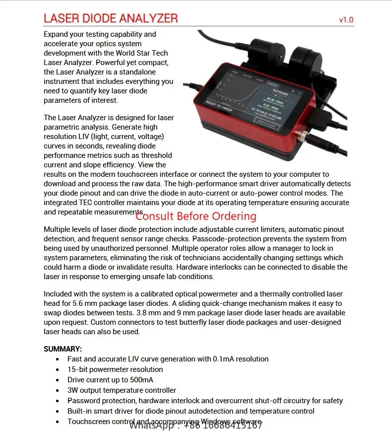 Diode Analysis meter And Driver Modules  Measurement