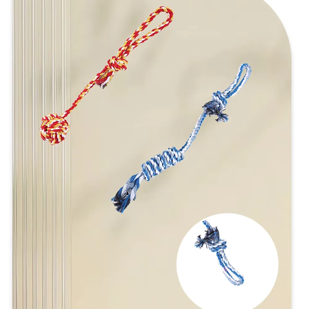 

Набор игрушек для собак: прочные игрушки из хлопковой веревки для перетягивания, жевания и интерактивных игр, идеально подходят для щенков