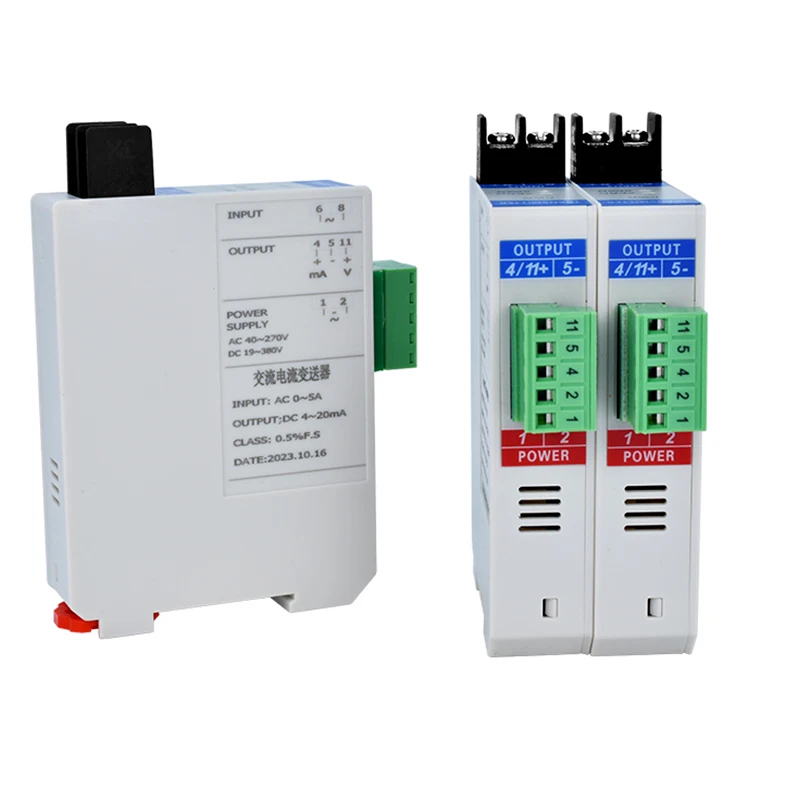 Imagem -03 - Transmissor de Corrente Sensor ac 05a Entrada 420ma 010v Saída Fonte de Alimentação Transformador de Tensão ac dc