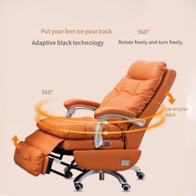 Orange Executive Office Chair Generic Luxairy Floor Lazy Office Chair Living Room Modern Sillon Escritorio Oficina Furniture