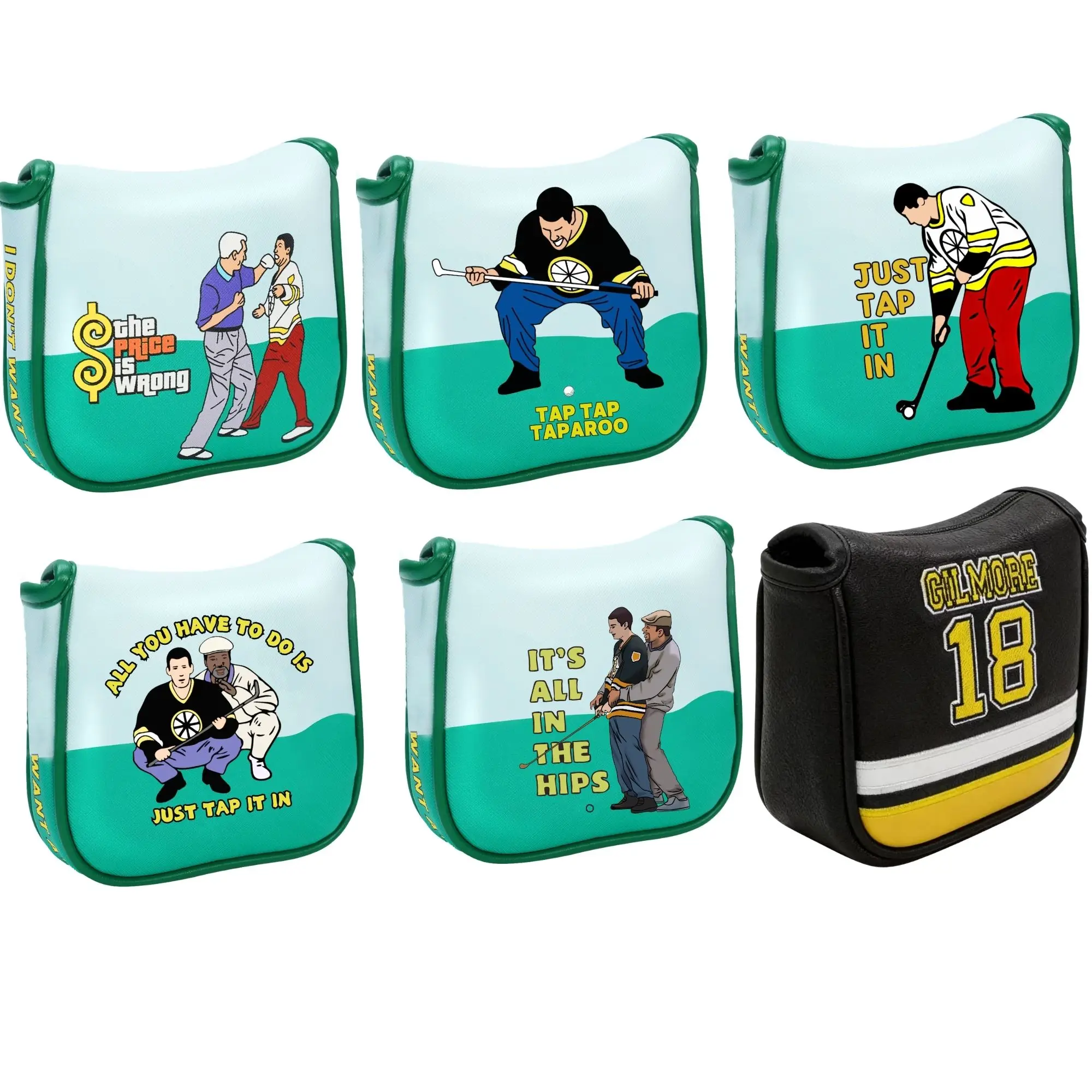Funda Protectora para Cabeza de Palo de Golf Happy Gilmore Design, Protector Premium para Cabeza de Putter Odyssey, Accesorios Esenciales para Golf