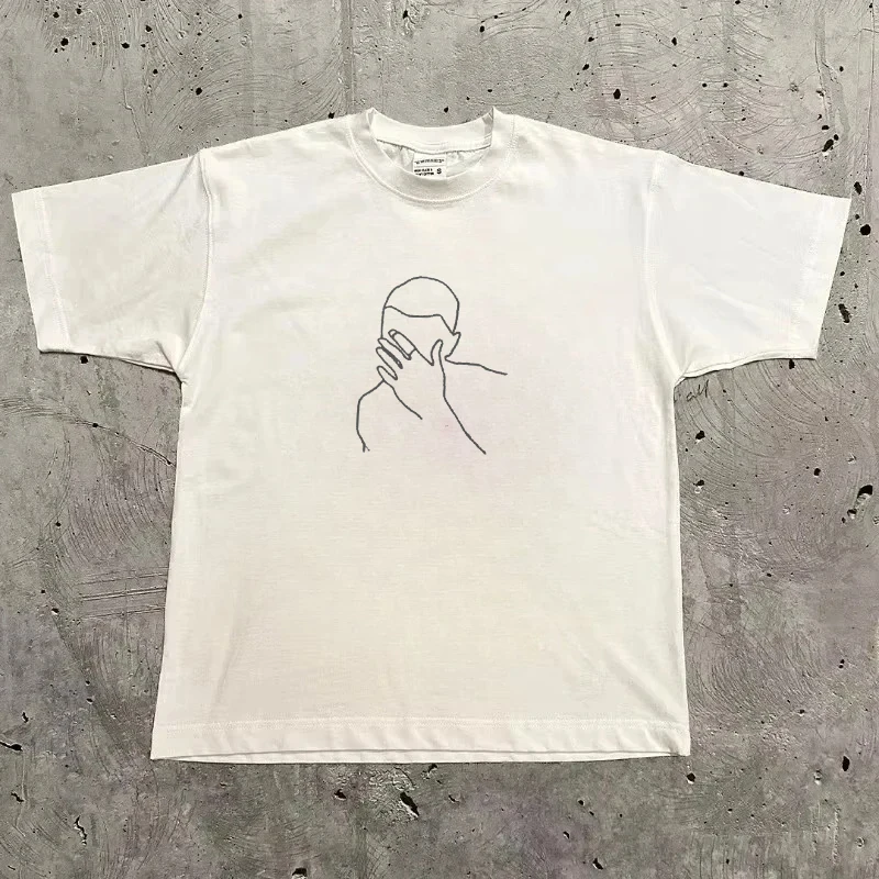 Rapper Frank Retro Graphic T Shirt Men's Hip Hop Ocean Album Clothing T-Shirts Y2k Unisex Blond Fashion Oversized Cotton T-shirt