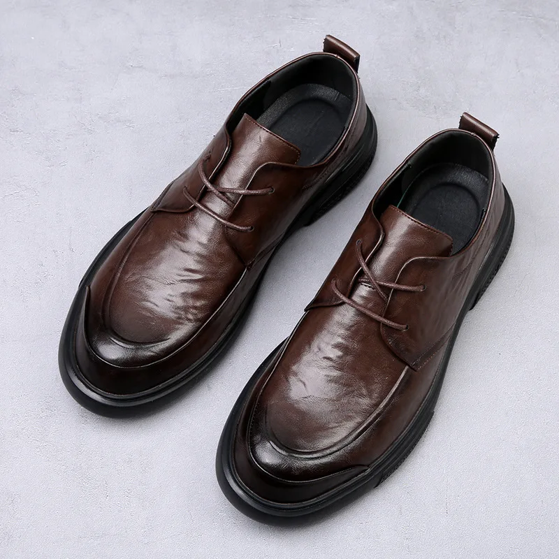 Men's Comfortable Casual Dress Shoes Brand Leather Shoe Top Quality Driving Moccasin Men Luxury Brand Flats Boat Shoes