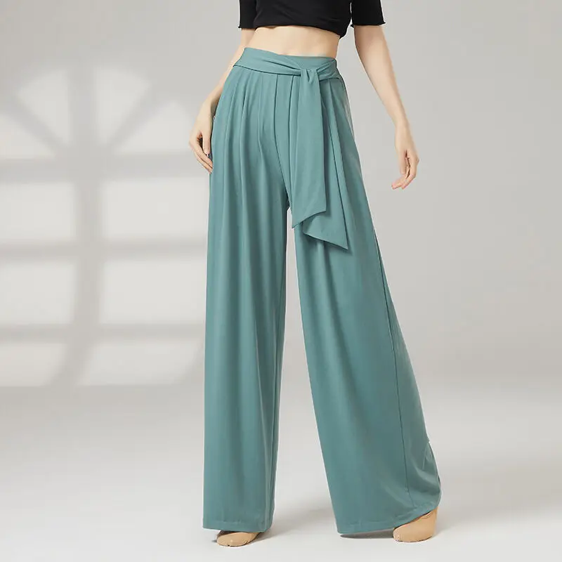 سراويل الرقص الحديثة الرقص الكلاسيكي الصيف السراويل واسعة الساق جديد أنيق ملابس التدريب الأساسية ممارسة الملابس