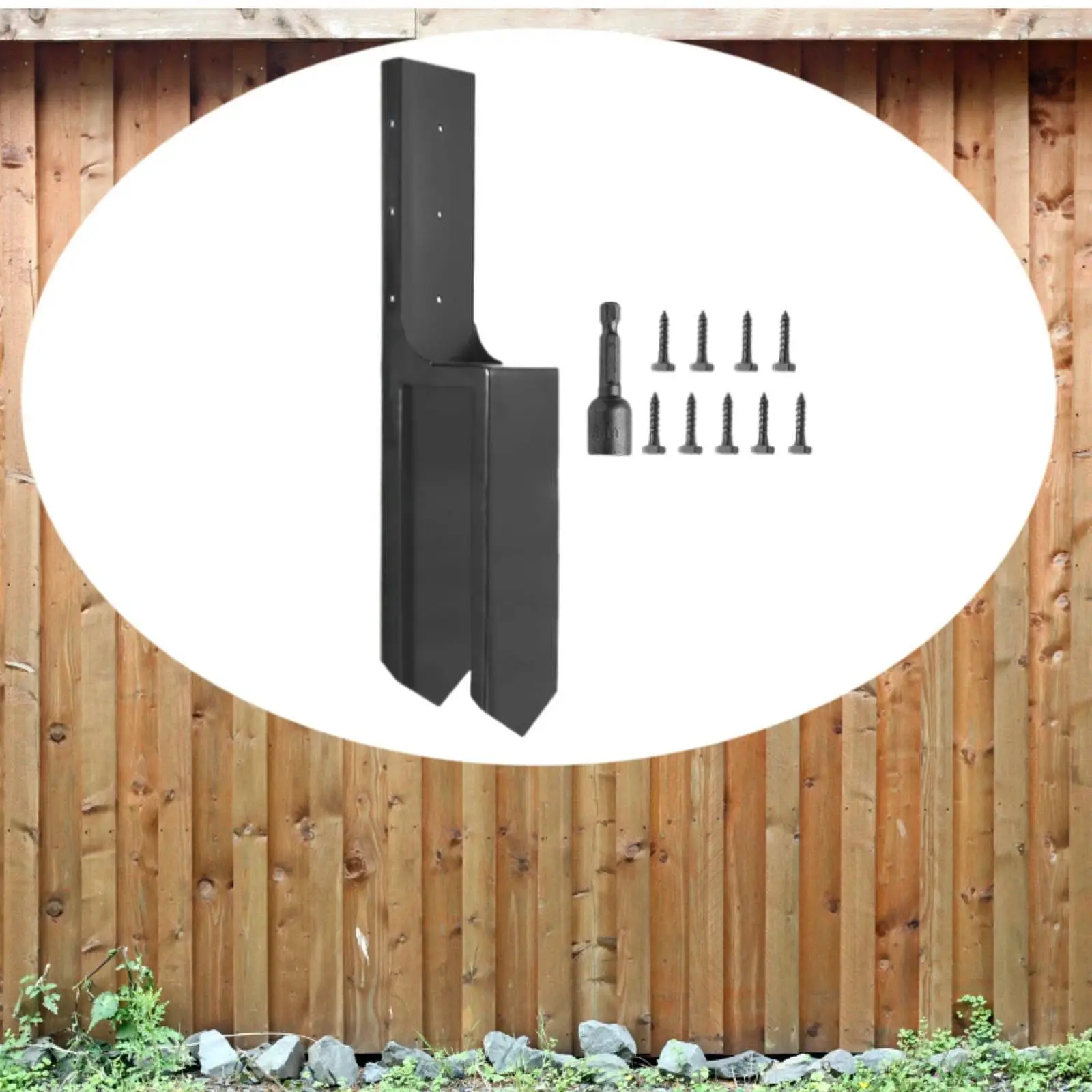 

Fence Post Repair Stake Iron Easy Use Sturdy Fence Post Anchor Ground Spikes