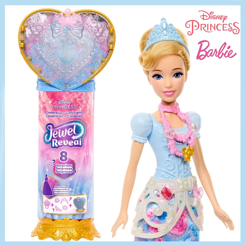 new-in-stock-genuine-barbie-disney-princess-series-cinderella-jewel-reveal-barbie-doll-magic-jewelry-cinderella-barbie-model